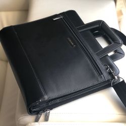 Samsonite® Vinyl 3-Ring Padfolio With Handles And Shoulder Strap