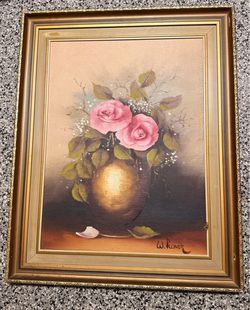 Rose Painting with Frame