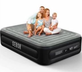 Air Mattress queen with built in pump, 18 inch Fast And Easy Inflation\ deflation