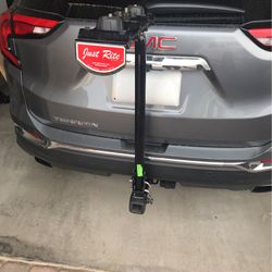 Hitch Mounted Bike Rack.  Can Carry Up To 4 Bikes. Tilts For Car Hatch Access.  Can Also Be Used When Towing Trailer.  Comes With Locks