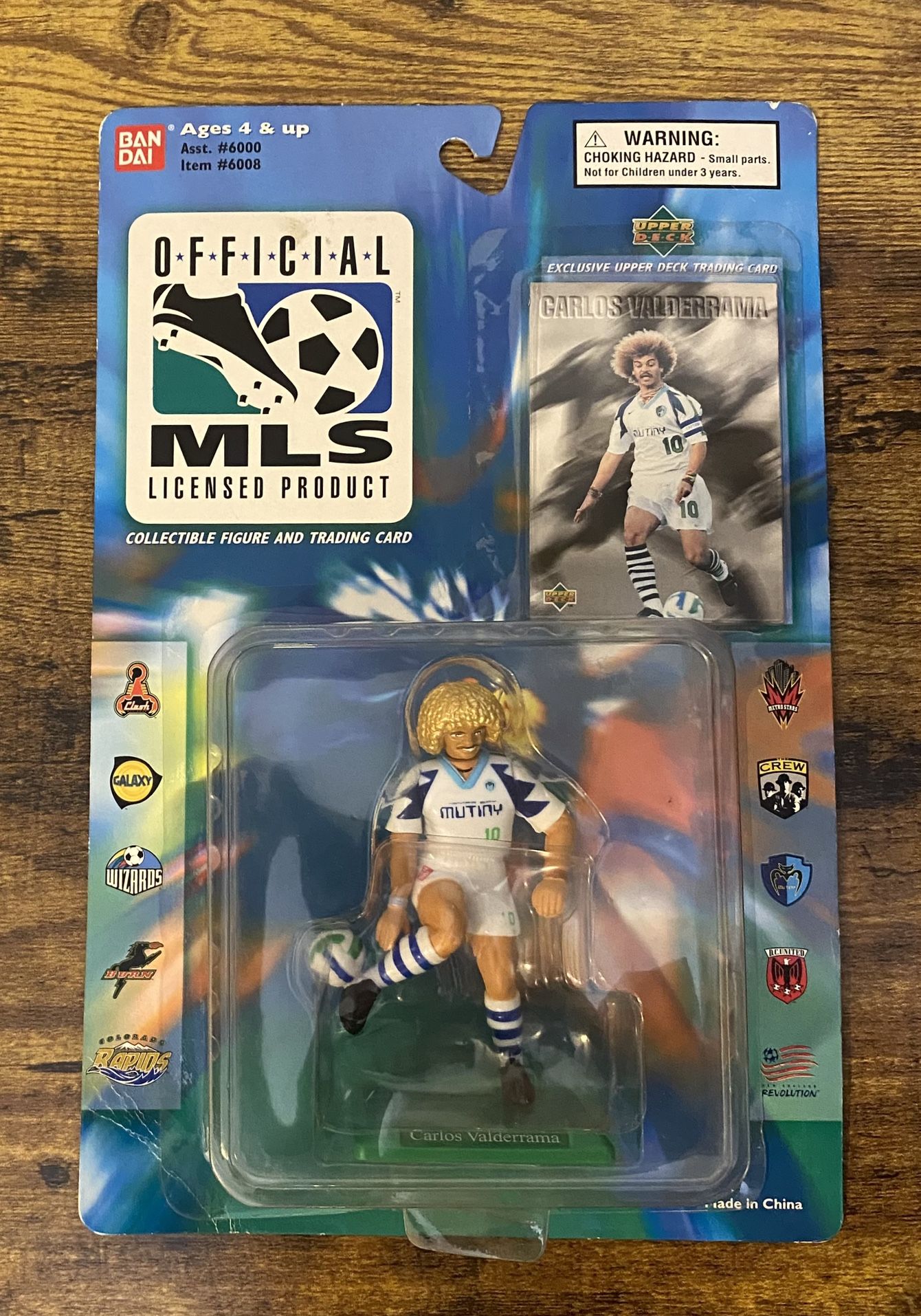 Vintage '96 Bandai Upper Deck Carlos El Pibe Valderrama MLS