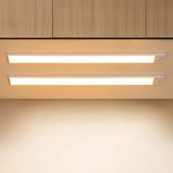 Brandnew 2pk(8inch) Under Cabinet Lighting Wireless, LED Under Counter Lights for Kitchen 2400mAh, Motion Activated Under Cabinet Lights with 3 Color 