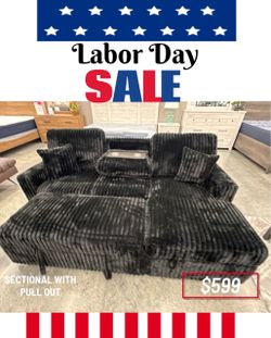 SECTIONAL WITH PULL OUT