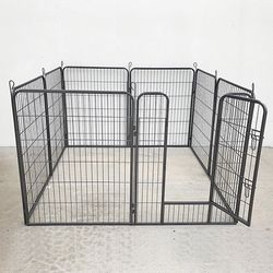 (Brand New) $95 Heavy Duty 40” Tall x 32” Wide x 8-Panel Pet Playpen Dog Crate Kennel Exercise Cage Fence Play Pen 