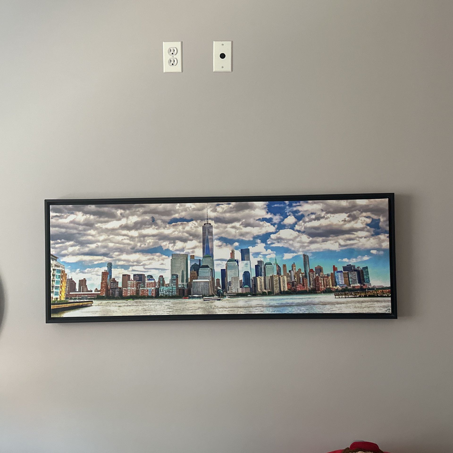 Lower Manhattan On Canvas Framed Photo