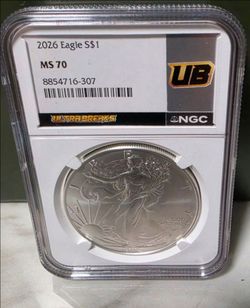 2026 American Silver Eagle $1 NGC MS70