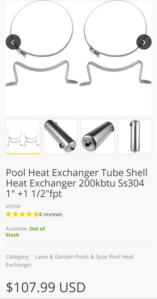 Pool Heat Exchanger 