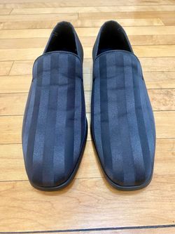 Aldo men’s loafers size 10 office weeding formal luxury stylish pin stripe black shoes