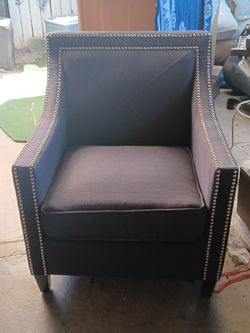 Blue n Silver sofa chair