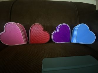 hand made hearts jewelry box with drawing