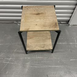 Mainstays No Tools End Table, Natural Wood Finish