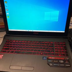 GTX 1050Ti  1 TB NVME MSI Gaming Laptop