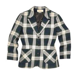 Vintage  Women’s Pendleton Plaid 100% Wool Blazer S