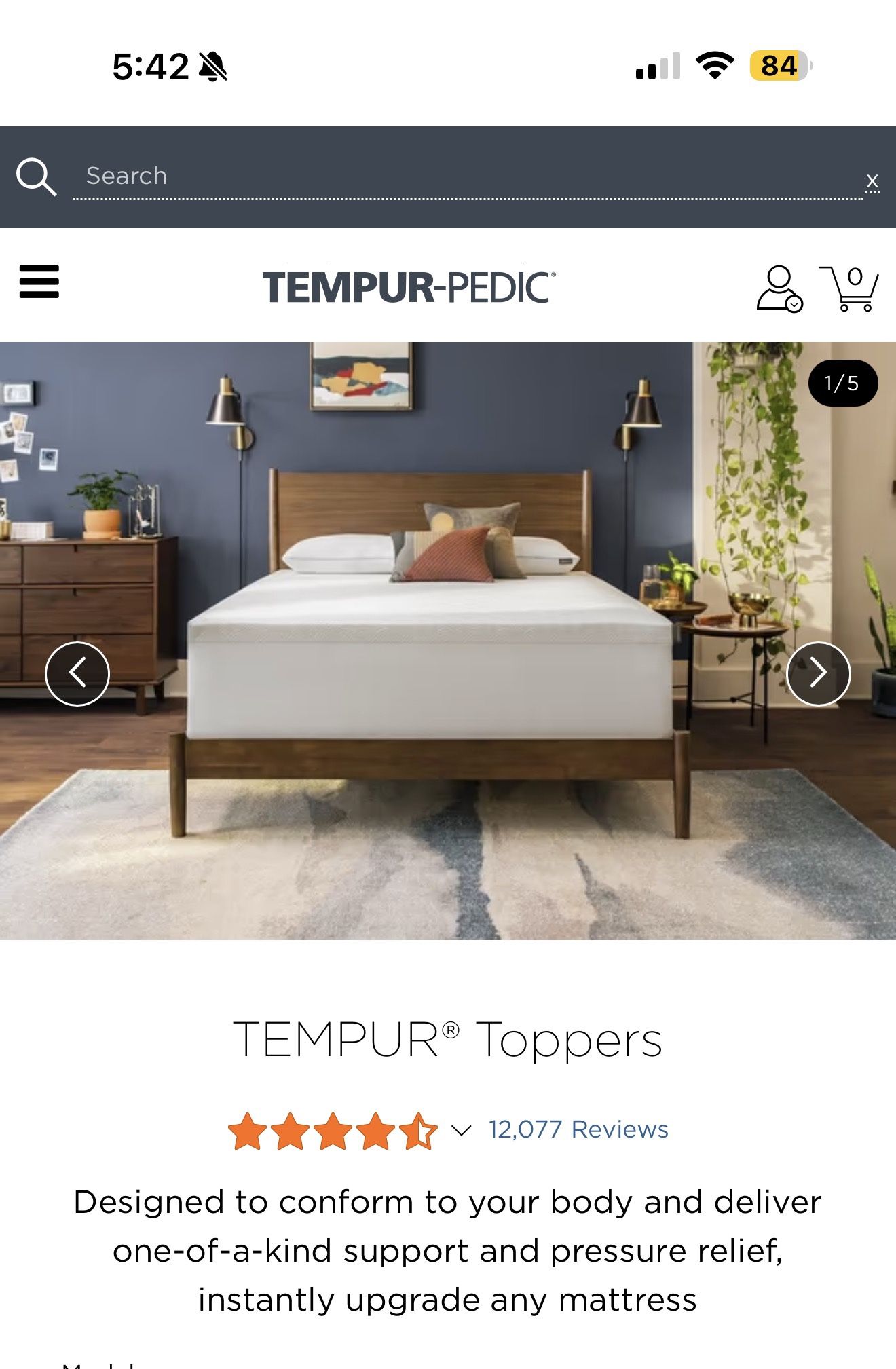 Tempur Cloud Topper Twin Size