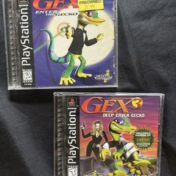 PS1- GEX games, Complete Like New 