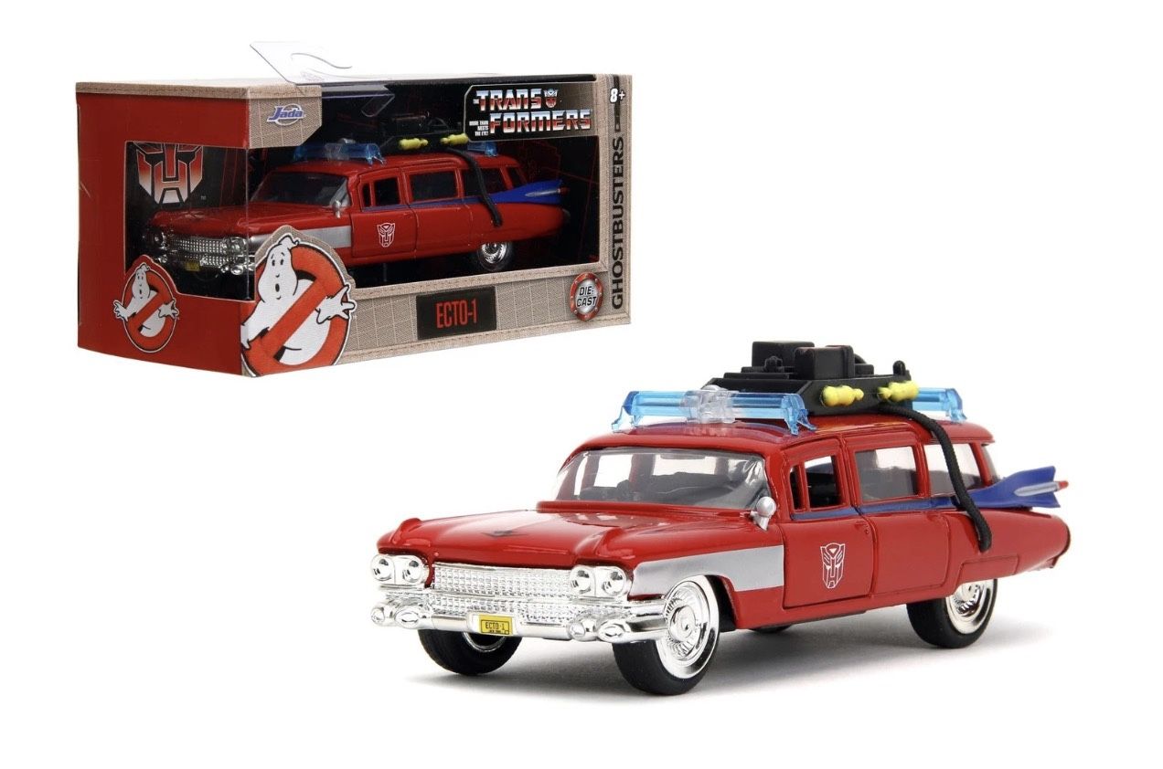 Jada Hollywood Rides Transformers x Ghostbusters Ecto-1 G1 Mashup - Die-cast