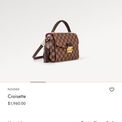 Louis Vuitton Croisette Bag Purse 