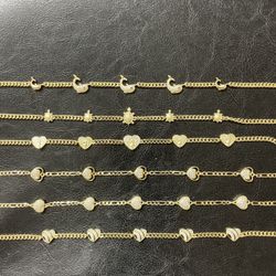 14k gold plated Anklet ($8 each)