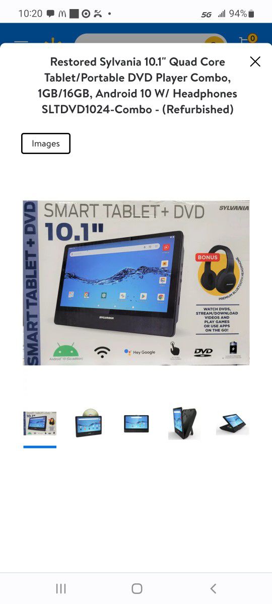 Proscan Android 10.1"WiFi Tablet With Bluetooth Headphone Core 2.0GHz 2GB 32GB