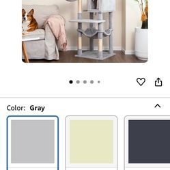 Ouritsu Cat Tree, 73.6 inch Tall Cat Climbing Tower for Large Cat Indoor with 2 Large Condos, 2 Widened Perches, Sisal Covered Scratching Posts, 2 Ham