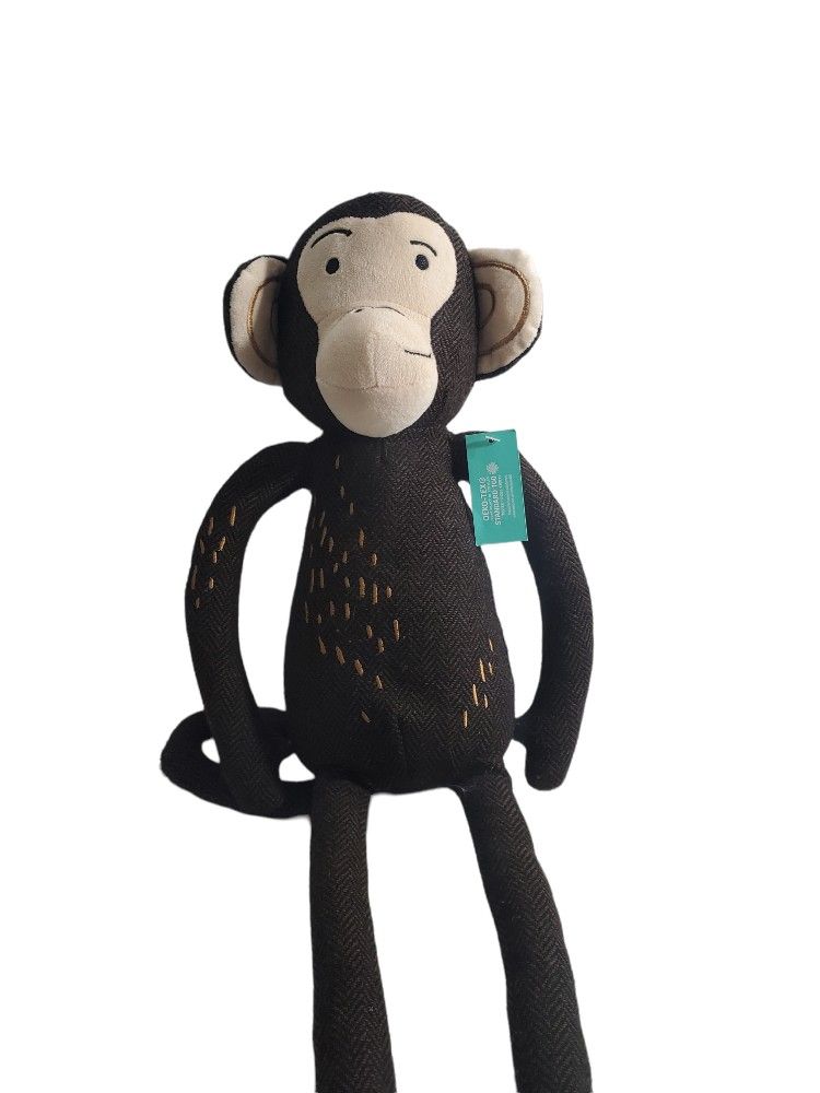 Monkey Throw Pillow - Figural Brown Monkey Plus New