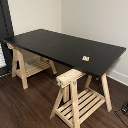 IKEA Tabletop and Adjustable Trestle Legs