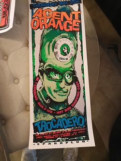 Rare Original 1995 Agent Orange Concert Poster Signed Numbered