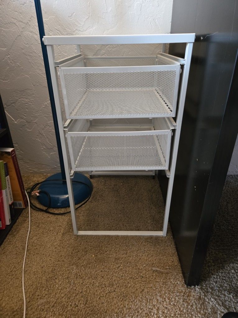 Wire IKEA Rack/Side Table With Drawers