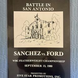 Vintage Boxing Poster SALVADOR SANCHEZ vs PAT FORD 1980