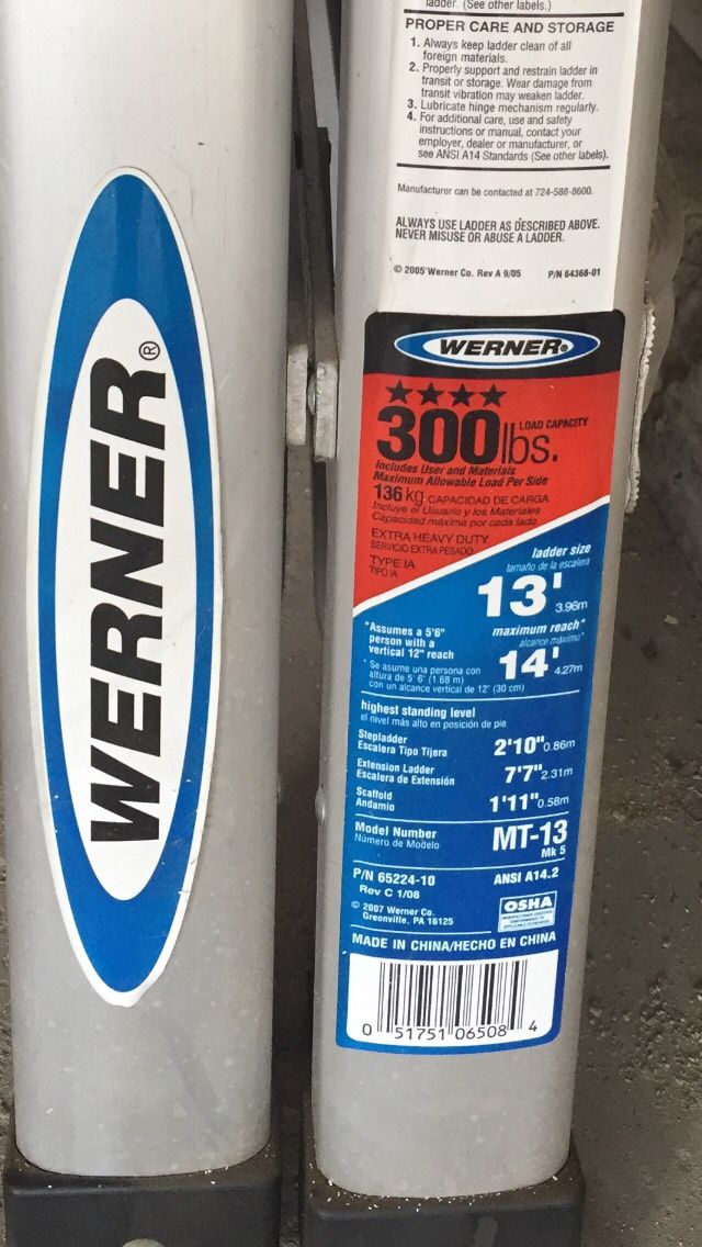 Werner 13ft. Aluminum Ladder MT-13
