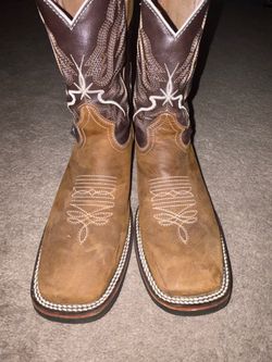 Western Cowboy Boots Square Toe