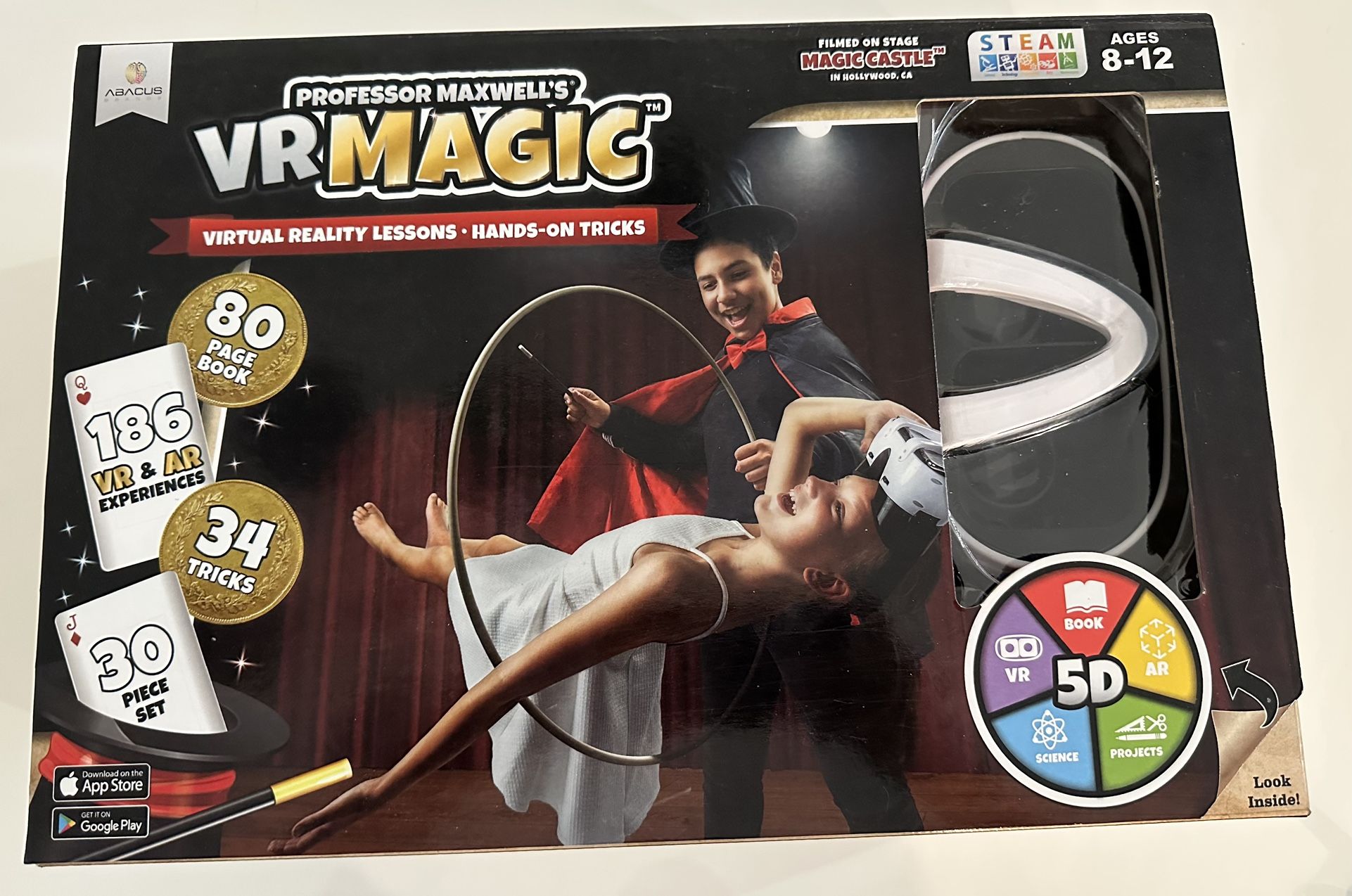 Professor Maxwell’s VR Magic 5D STEAM Game, Virtual Reality Lessons, 34 Tricks