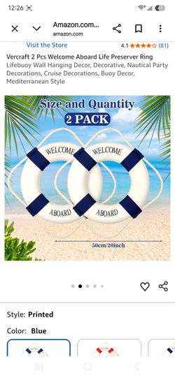 Vercraft Life Preserver Ring 20" Blue (2-Pack)
