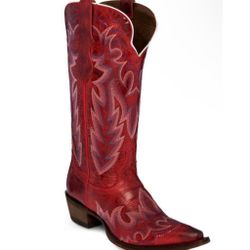 Justin Women’s Western Boots 13” In Redstone - Size 9. 🐴🤠💖