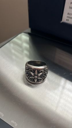 CHROME HEARTS Classic Oval Star Ring Silver