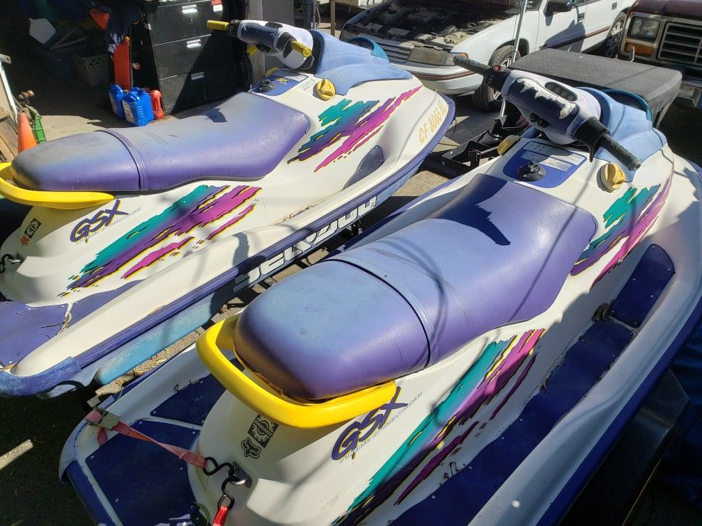 1996 Seadoo GSX (matched pair) with trailer