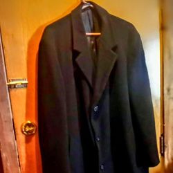 Mens Long Business Coat, Black