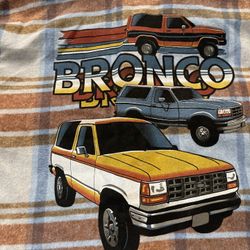 Ford Branco Blue Tan Brown Flannel Shirt Jacket 