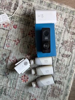 Eufy 3 camera with chime and doorbell camera