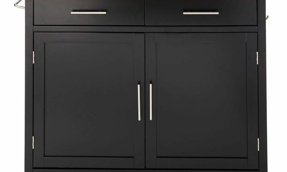 GOOD PRICE, LIMITED TIME ! Black Kitchen Cart with 2 Drawers
