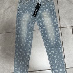 GREY PURPLE JEANS