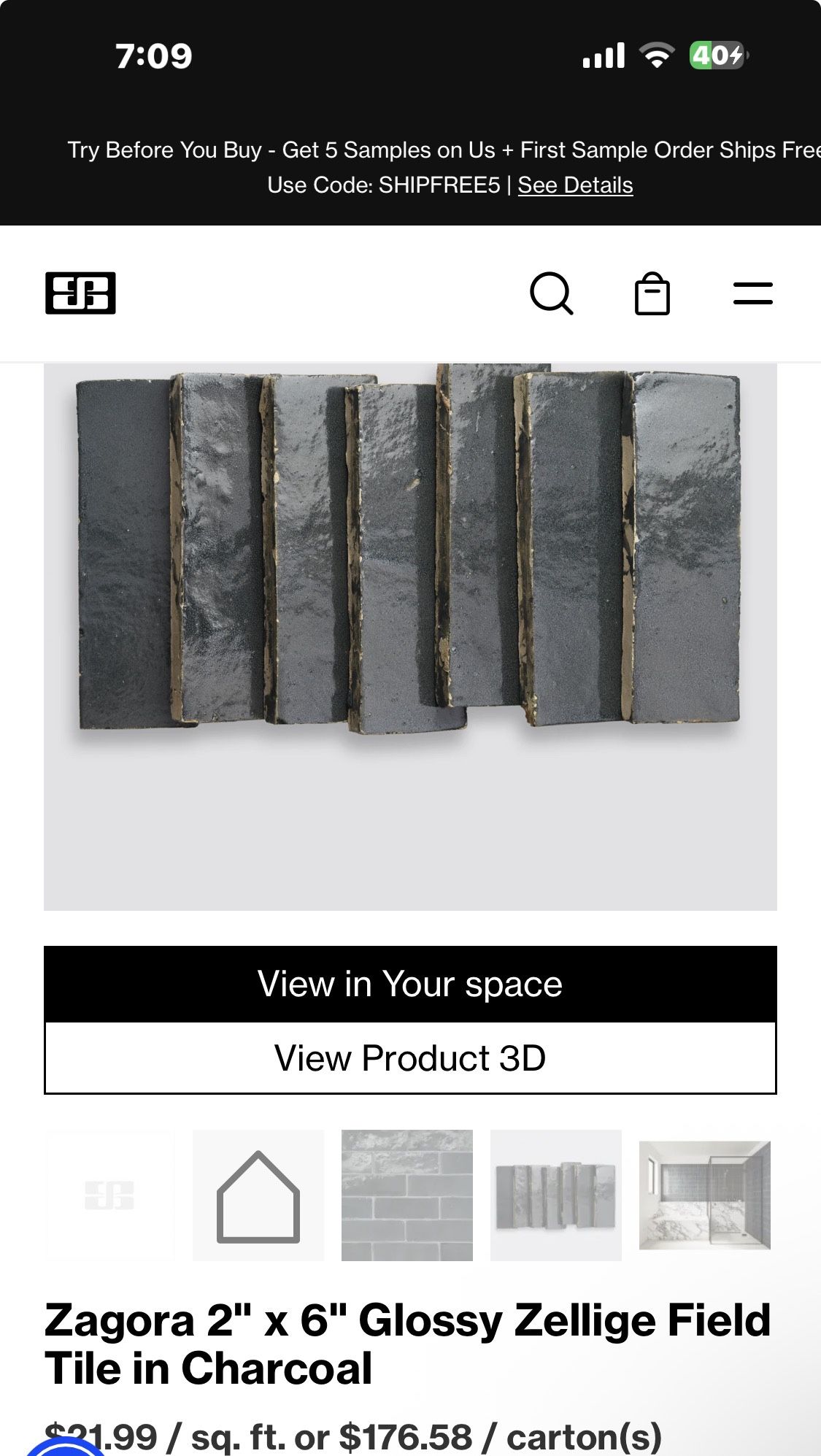 Free Box Of Tile . About 10% Cracked