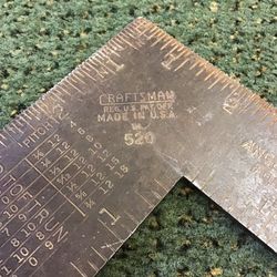 Vintage Craftsman BL 520 Carpenter Framing Square