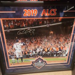 Houston Astros Carlos Correa Autographed 16x20 2019 Alcs Framed Picture 