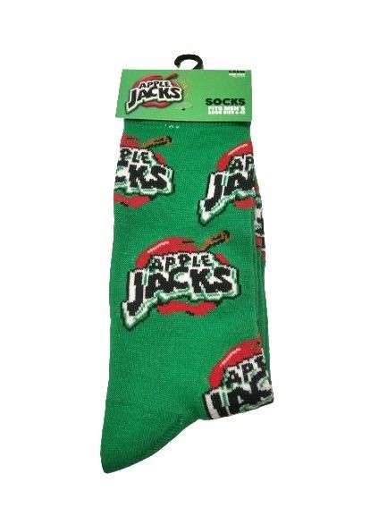 'Apple Jacks' Novelty Crew Socks - Size 6 - 12 *NEW*