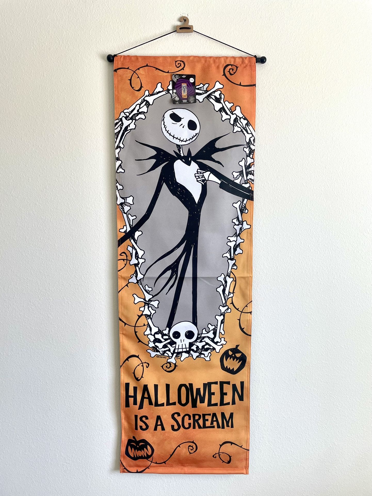 Disney Tim Burton’s “THE NIGHTMARE BEFORE CHRISTMAS” Hanging Banner (15”x47.5”)