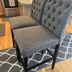 2 Gray Bar Stools