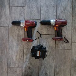 2 CHICAGO ELECTRIC CORDLESS DRILLS