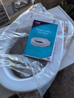 Carex Hinged Toilet Seat Riser – Adds 3.5” Height – New Open Box – Easy Install
