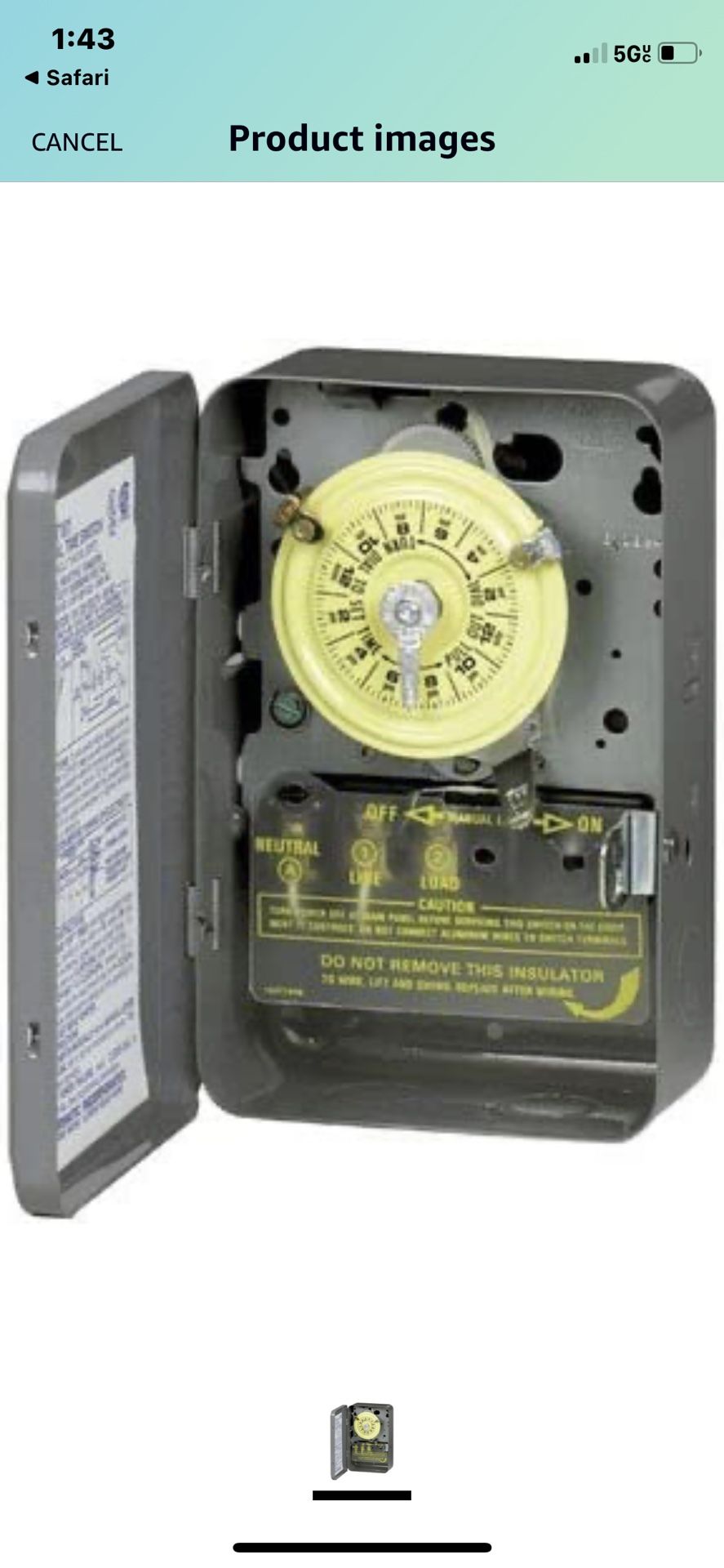 Intermatic T101 40 Amp Type 1 Indoor Steel Mechanical Timer
